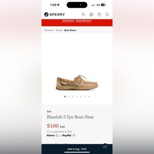 Women’s sperry Bluefish 2 Eye boat shoe